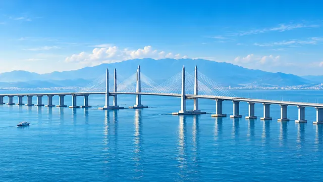 Panoramic view of Penang Bridge
